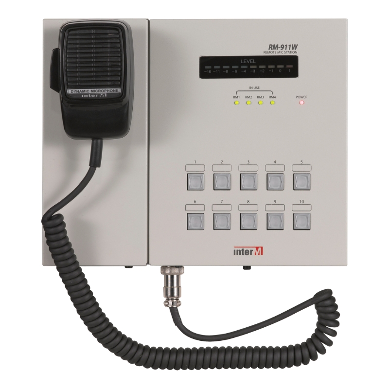 Trạm Micro Điều Khiển Từ Xa Gắn Tường Inter-M RM-911W Chính Hãng - Hình 1