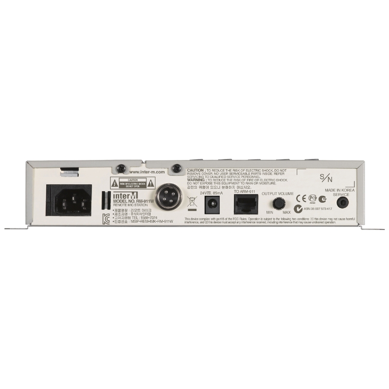 Trạm Micro Điều Khiển Từ Xa Gắn Tường Inter-M RM-911W Chính Hãng - Hình 2