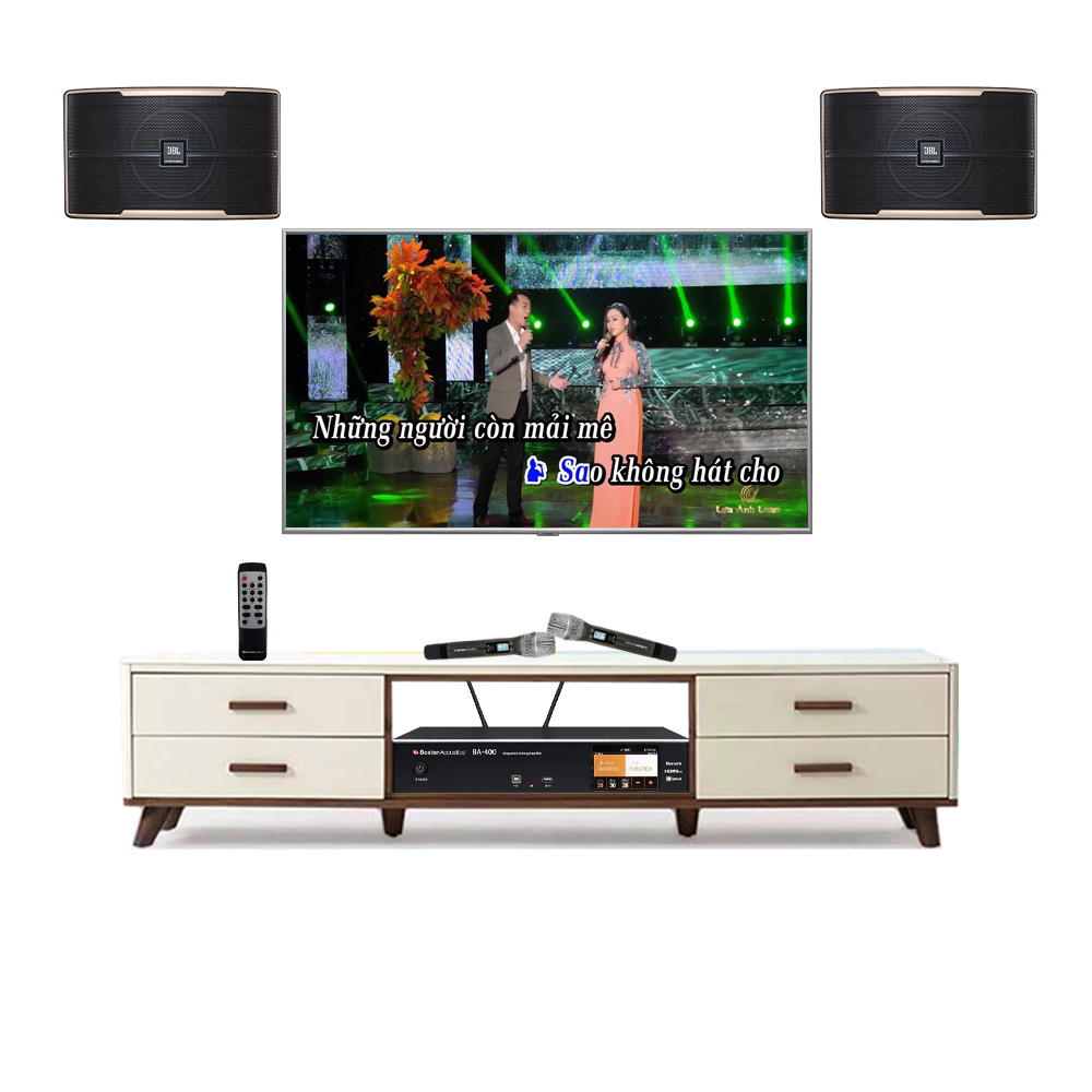 Bộ Dàn Karaoke Gia Đình TVA 282022 (JBL Pasion 10 + Boston Acoustics BA400) - Hình 1