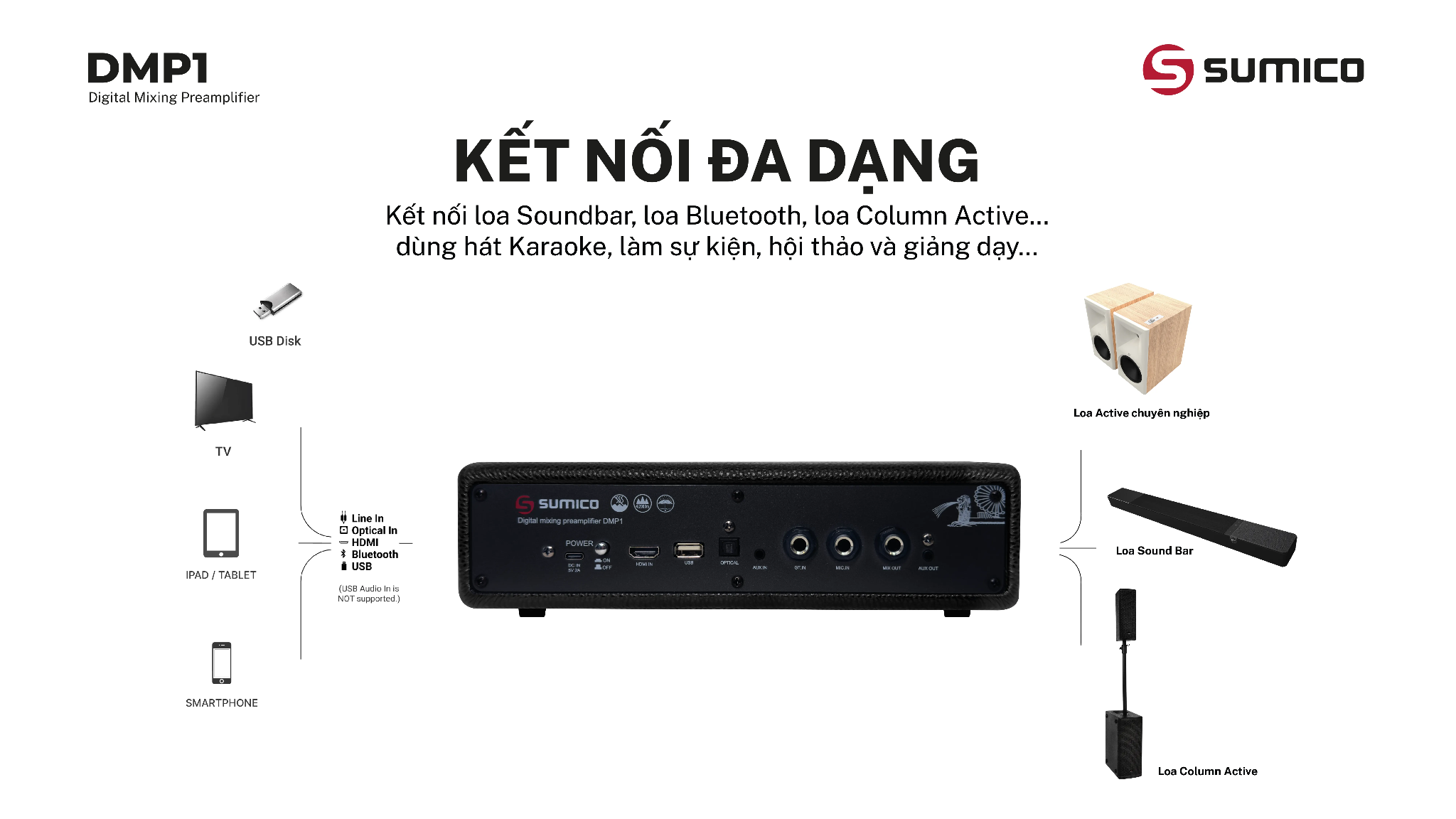 Vang Số Chỉnh Cơ Sumico DMP1 Tích Hợp Micro Chính Hãng - Hình 5