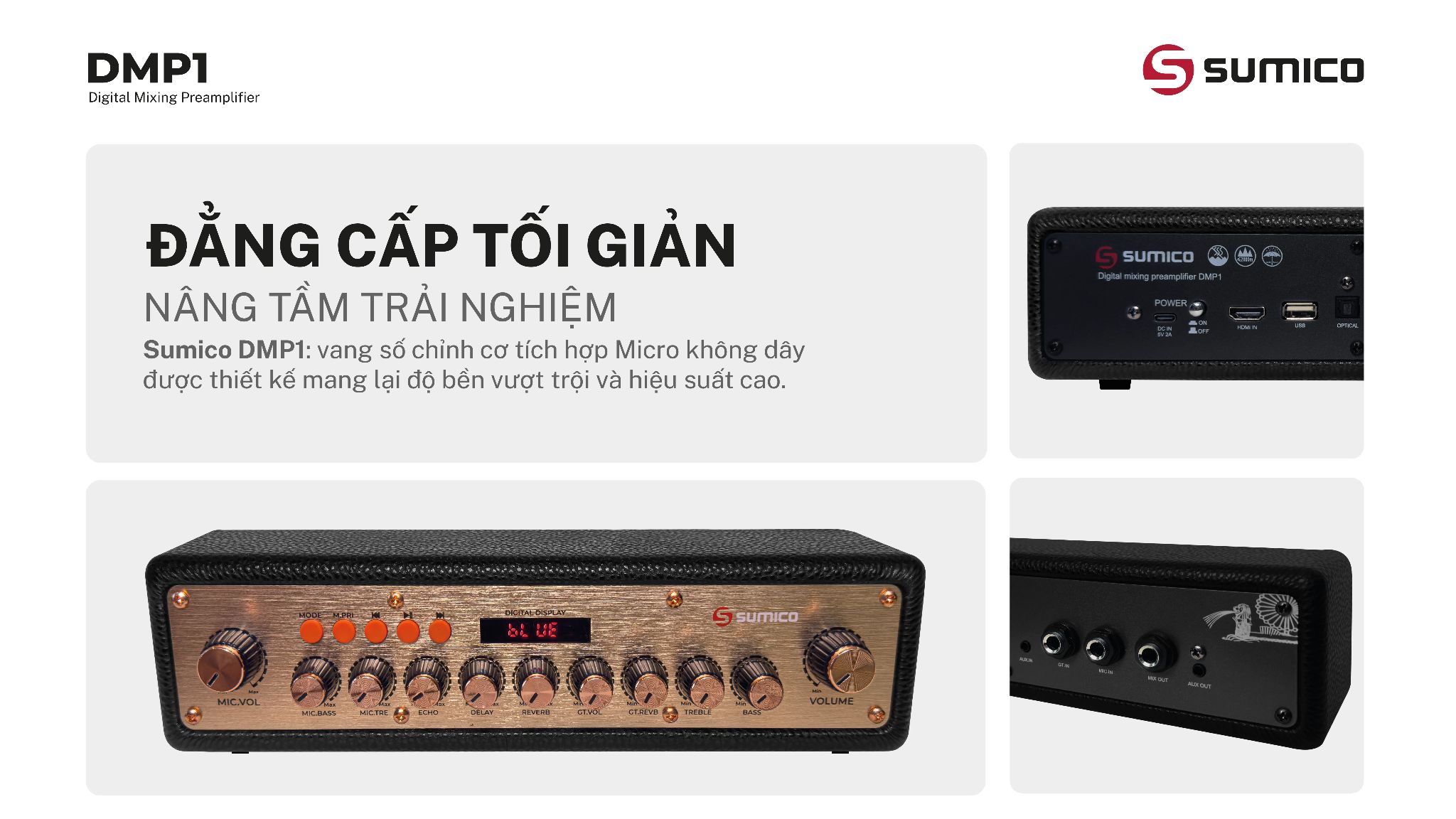 Vang Số Chỉnh Cơ Sumico DMP1 Tích Hợp Micro Chính Hãng - Hình 6