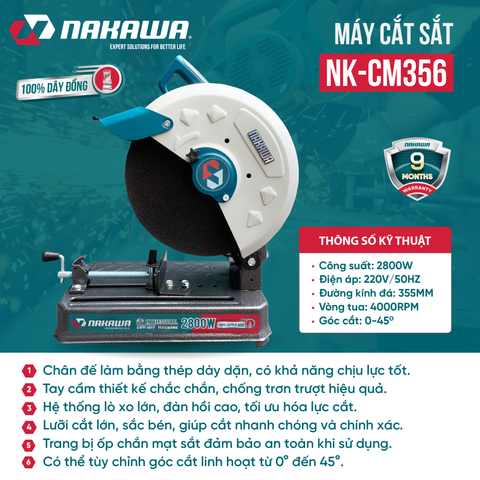 Máy cắt sắt NAKAWA NK-CM356