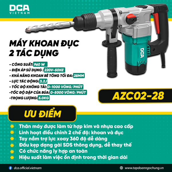 Máy khoan đục AZC02-28