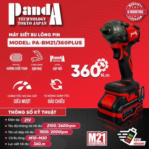 Máy siết bu lông pin PANDA PA-BM21/360PLUS