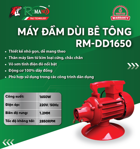 Máy đầm dùi ROMANO RM-DD1650