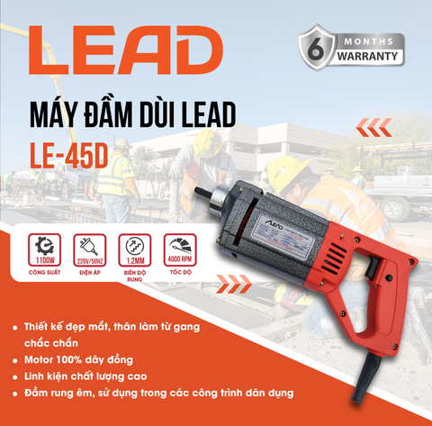 Máy đầm rung bê tông LEAD LE-45D