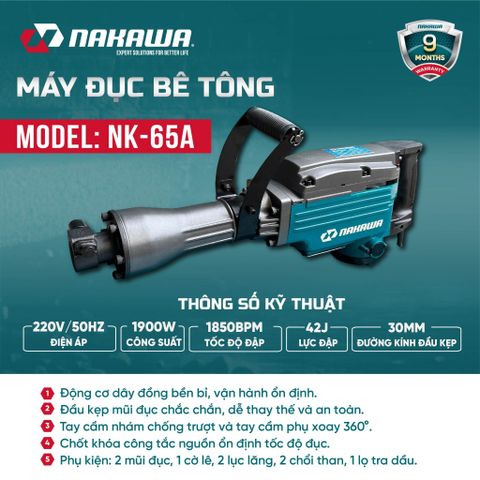 Máy đục bê tông NAKAWA NK-65A