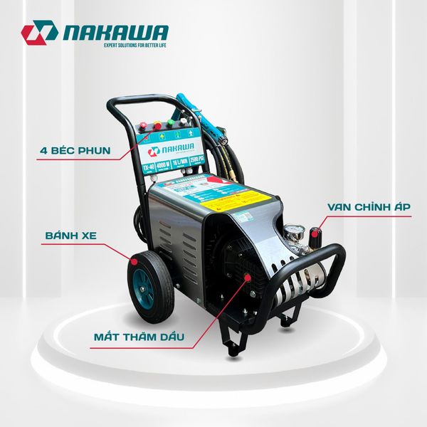 Máy phun áp lực cao công nghiệp Nakawa TX-40