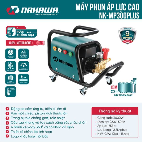 Máy phun áp lực cao NAKAWA NK-MP3000PLUS
