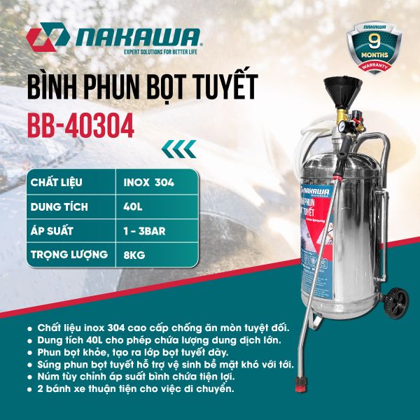 Bình phun bọt tuyết NAKAWA BB-40304