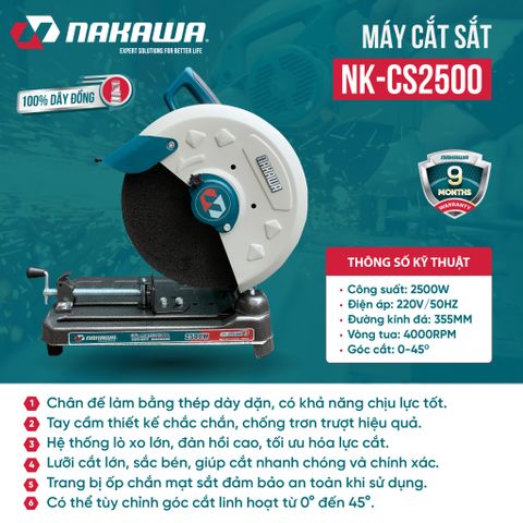 Máy cắt sắt NAKAWA NK-CS2500