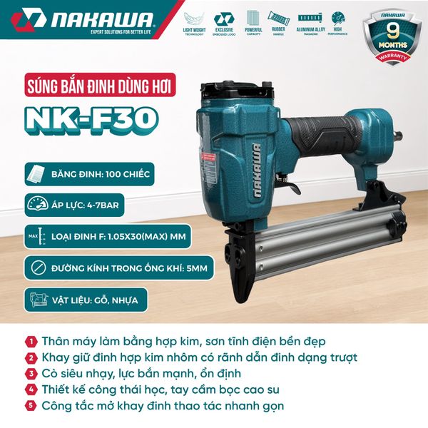 Súng bắn đinh dùng hơi NAKAWA NK-F30