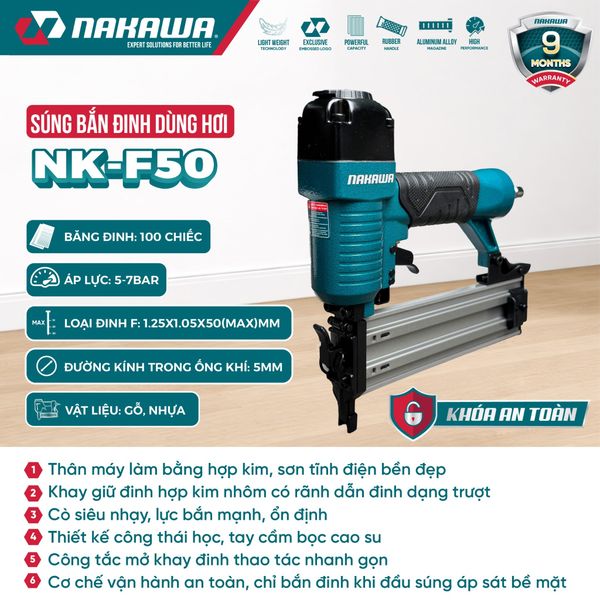 Súng bắn đinh dùng hơi NAKAWA NK-F50