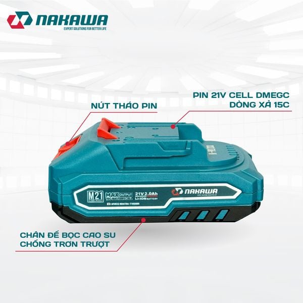 Pin 21V 2.0Ah NAKAWA NK-PM21/2000