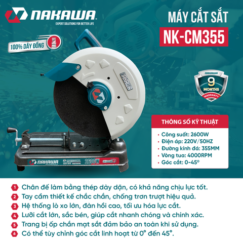 Máy cắt sắt NAKAWA NK-CM355