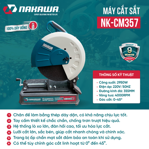 Máy cắt sắt NAKAWA NK-CM357