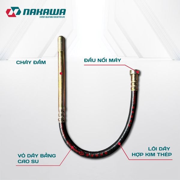 Dây đầm rung bê tông NAKAWA NK12