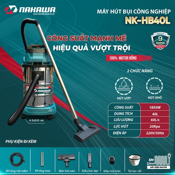 Máy hút bụi công nghiệp NAKAWA NK-HB40L