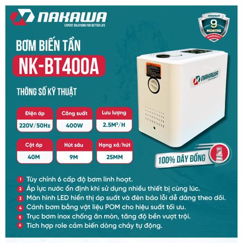 Máy bơm biến tần NK-BT400A
