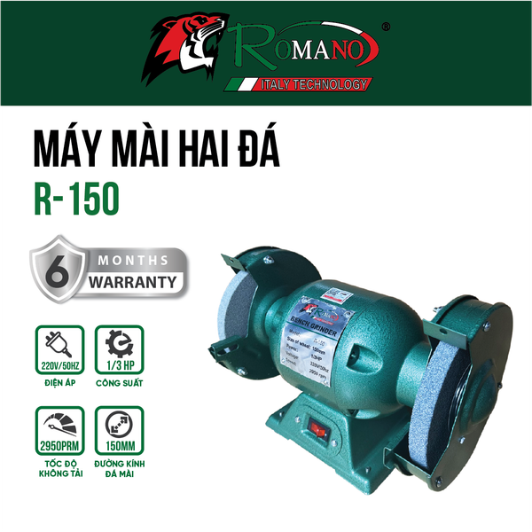 Máy mài 2 đá ROMANO R-150