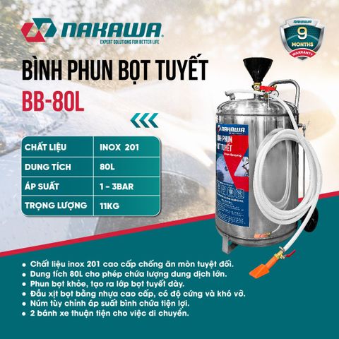 Bình phun bọt tuyết NAKAWA BB-80L
