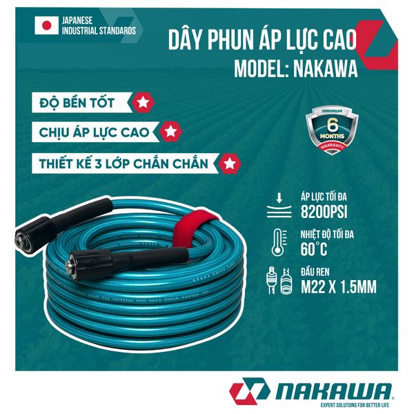 Dây áp lực dùng cho máy phun xách tay NAKAWA