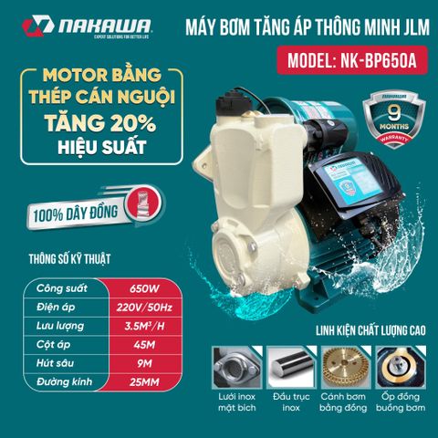 Máy bơm tăng áp thông minh NK-BP650A