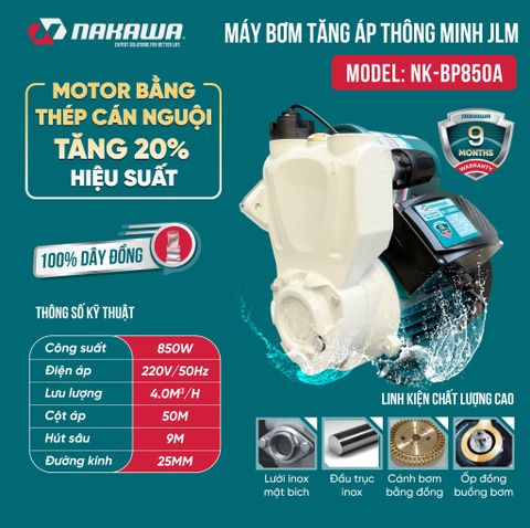 Máy bơm tăng áp thông minh NK-BP850A