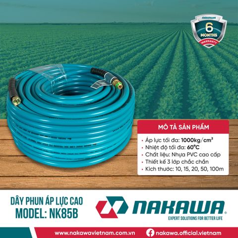 Dây phun áp lực cao NAKAWA NK85B (các kích thước 10, 15, 20, 50m)