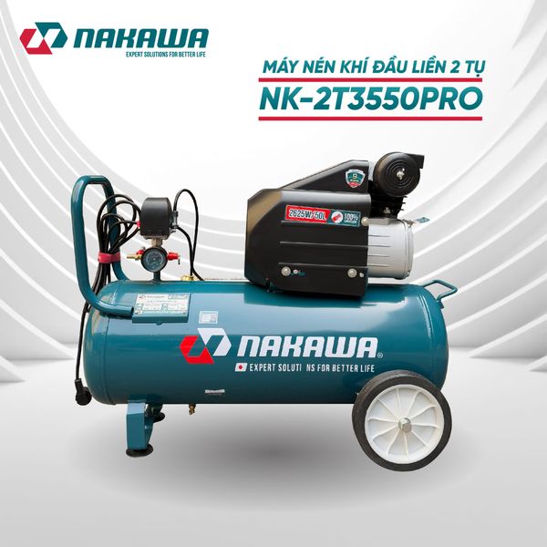 Máy Nén Khí đầu liền 2 tụ NAKAWA NK-2T3550PRO