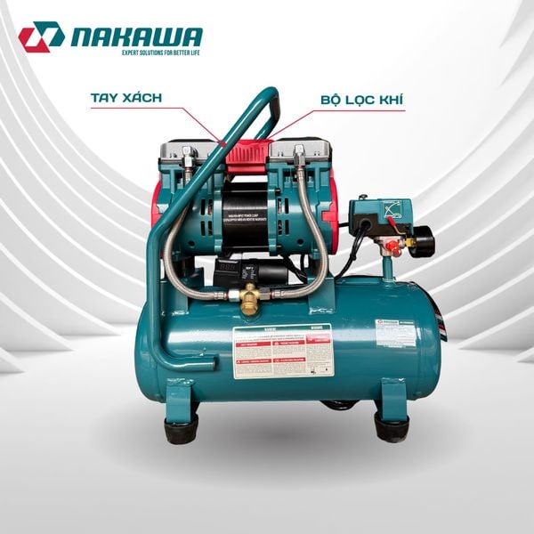 Máy nén khí không dầu, tốc nhanh, siêu êm NK-28H16L - 16 lít