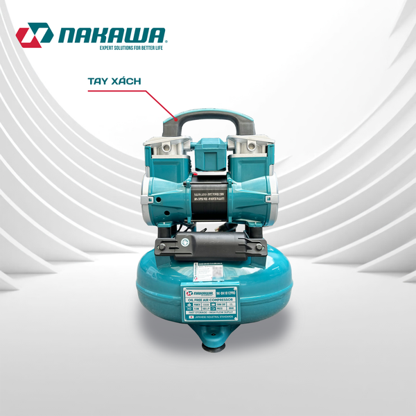 Máy nén khí không dầu, tốc nhanh, siêu êm NK-BH1812PRO - 12 lít