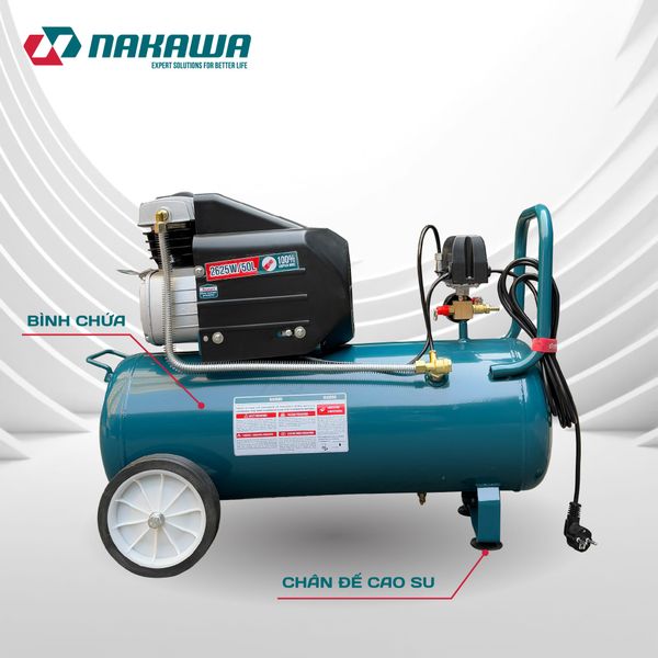 Máy Nén Khí đầu liền 2 tụ NAKAWA NK-2T3550PRO