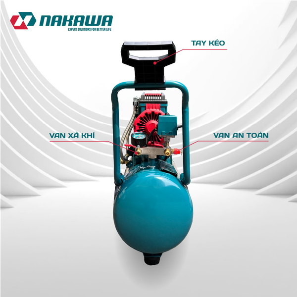 Máy nén khí không dầu, tốc nhanh, siêu êm NK-28H32L - 32 lít