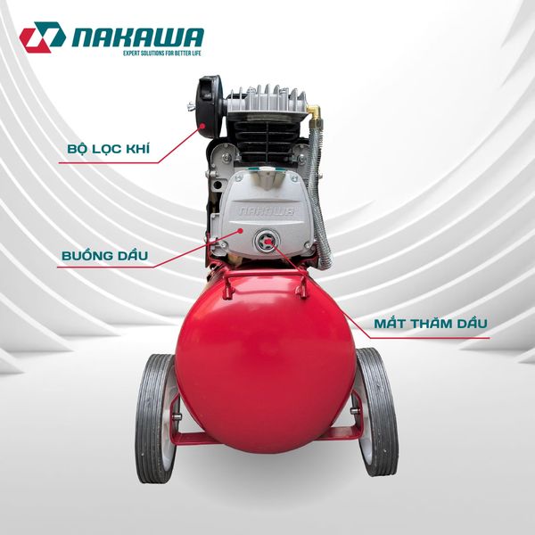 Máy Nén Khí đầu liền 2 tụ NAKAWA NK-2T3035E