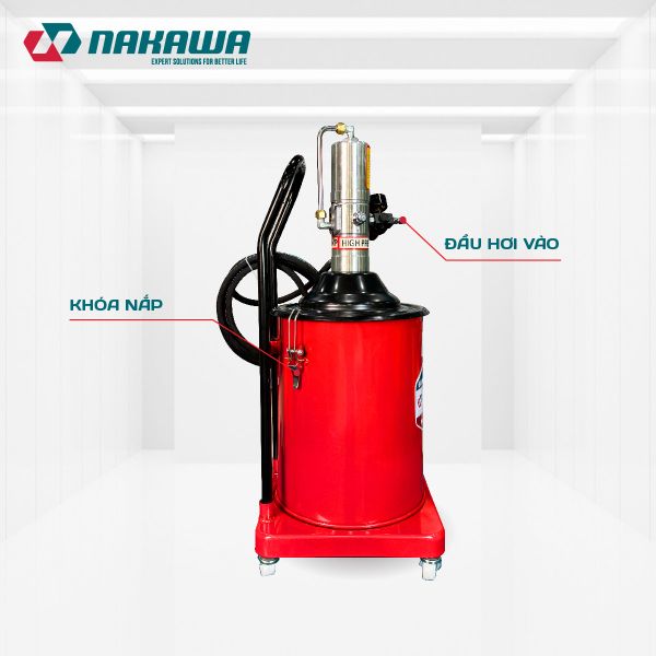 Máy bơm mỡ dùng khí nén NAKAWA BM-15L