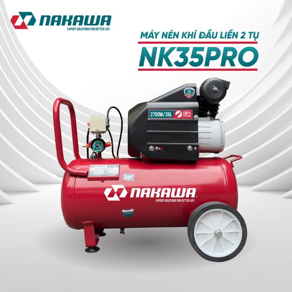 Máy Nén Khí đầu liền 2 tụ NAKAWA NK35PRO