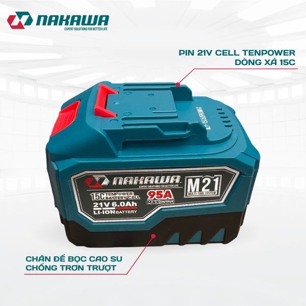 Pin 21V 6.0Ah NAKAWA M21-15C60PROMAX