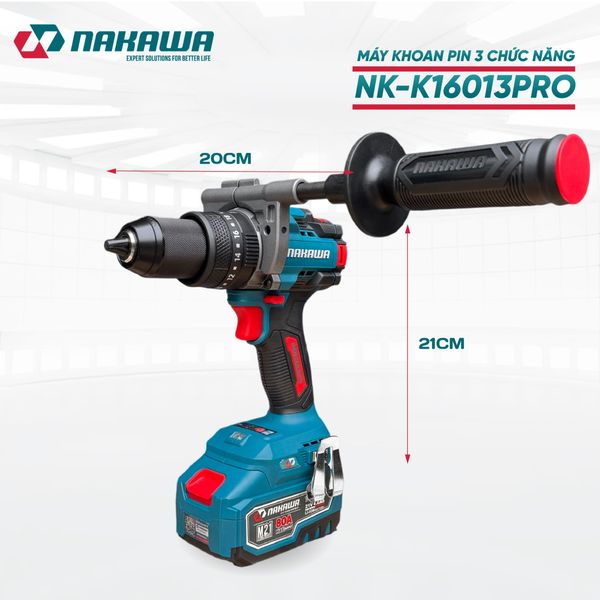 Máy khoan pin 3 chức năng NAKAWA NK-K16013PRO