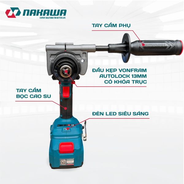 Máy khoan pin 3 chức năng NAKAWA NK-K16013PRO