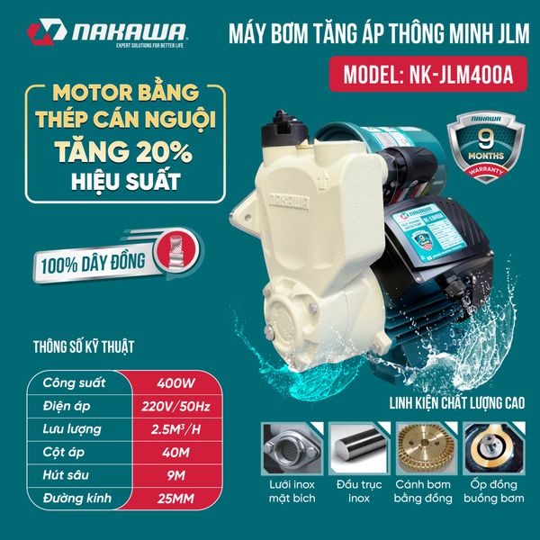 Máy bơm tăng áp thông minh NK-JLM400A