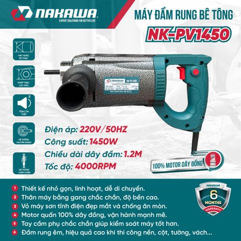 Máy đầm rung bê tông NAKAWA NK-PV1450