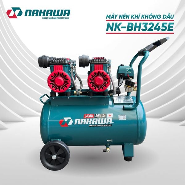 Máy nén khí không dầu, tốc nhanh, siêu êm NK-BH3245E - 45 lít