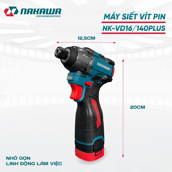 Máy siết vít pin NAKAWA NK-VD16/140PLUS