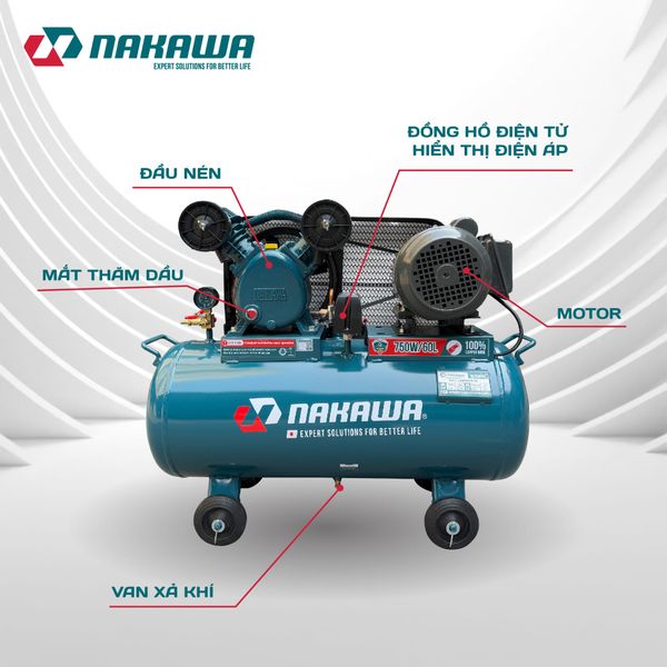 Máy Nén Khí Dây Đai NAKAWA NK1060PRO