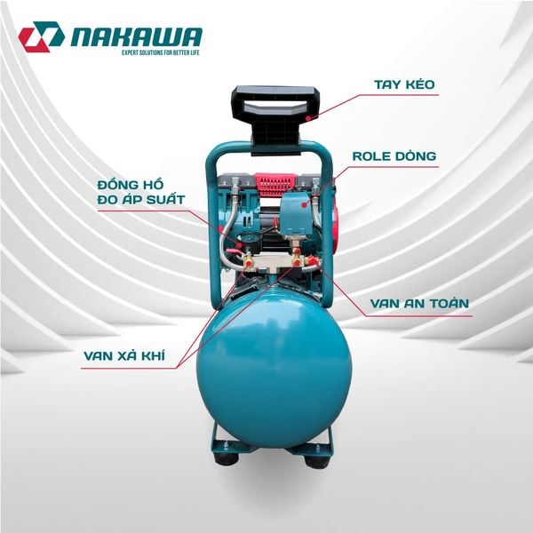 Máy nén khí không dầu, tốc nhanh, siêu êm NK-BH3245E - 45 lít