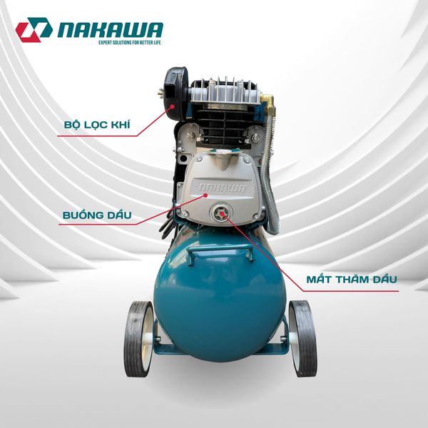 Máy Nén Khí đầu liền 2 tụ NAKAWA NK-2T2530PRO