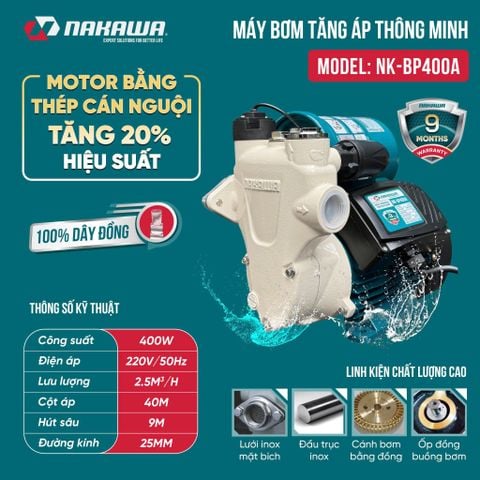 Máy bơm tăng áp thông minh NK-BP400A