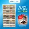 Tủ Giày Gấp Gọn 6-9 Đa Tầng, 12-18 Đôi Cao Cấp Nhựa PP + PET + ABS MARIS Tiết Kiệm Không Gian