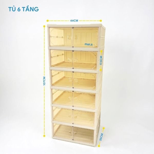 Tủ Giày Gấp Gọn 6-9 Đa Tầng, 12-18 Đôi Cao Cấp Nhựa PP + PET + ABS MARIS Tiết Kiệm Không Gian